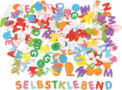 Produktbild von EDUPLAY 210255 Filzbuchstaben A-Z selbstklebend, 3 cm, 1 mm stark, Polyesterfilz, 300-teilig (Farbe zufällig, 1 Set)