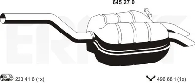 Produktbild von ERNST 645270 Endschalldämpfer für SKODA Octavia II Combi (1Z5) Auspuff