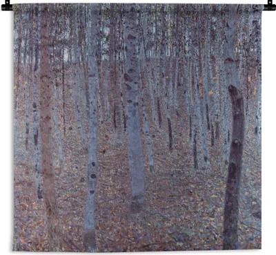 Produktbild von MuchoWow® Wandteppich Wandbehang Buchenhain - Gemälde von Gustav Klimt 150x150 cm Tapisserie Dekoration Wandtuch - Wohnaccessoires - Modernes