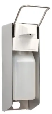 Produktbild von Wandspender 27,5 cm x 8,5 cm x 16 cm Aluminium 500 ml, Kurzarmhebel, inkl. Leerflasche