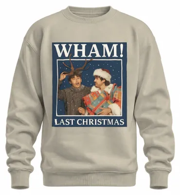 Produktbild von WHAM! Last Christmas 80er Weihnachten Retro George Michael Sweatshirt Pullover, Natur, L