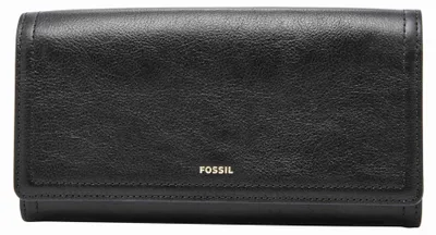 Immagine prodotto di FOSSIL Pelle portafoglio Logan Flap Clutch Black nero