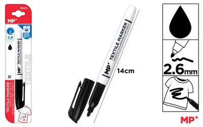 Produktbild von Marker do tkanin czarny z końcówką 2,6 mm