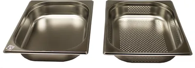 Produktbild von Dampfgarer Set Edelstahl  GN 1/2  Gastrobehälter (  L 32,5 x B 26,5 x T 6,5 cm )