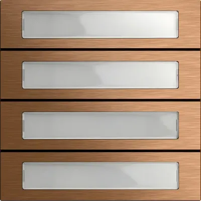 Produktbild von GIRA System 106, Ruftasten-Modul, Bronze, GIRA, Metall, Wand, IP54