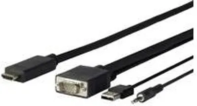 Image de VivoLink Pro VGA + Audio to HDMI 5M 5m HDMI VGA (D-Sub) + 3.5mm + USB A Noir (PROVGAHDMI5)