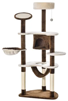 Immagine prodotto di PawHut Tiragraffi per gatti, albero per gatti, tiragraffi, albero da arrampicata, albero da gioco, tavola da graffiare