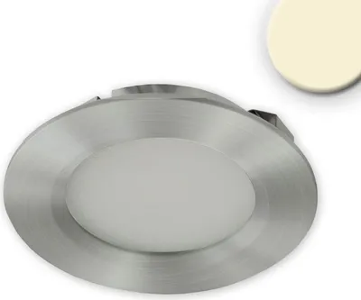 Produktbild von ISOLED LED Möbeleinbaustrahler MiniAMP ALU gebürstet, rund, 3W, 120°, 24V DC warmweiß 3000K, dimmbar
