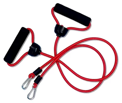 Produktbild von Expanderbänder für Vibrationsplatten – 2er-Set mit elastischen Bungee-Seilen und EVA-Griffen, Widerstandsbänder für Krafttraining und Fitness