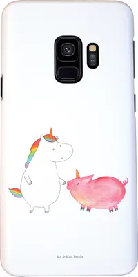 Produktbild von Mr. & Mrs. Panda Samsung Galaxy S9 Handyhülle Einhorn Schwein - Weiß - Geschenk, Freundin, Hülle, Unicorn, Schweinchen, Einhörner, Cover, Handy Schutzhülle, Smartphone
