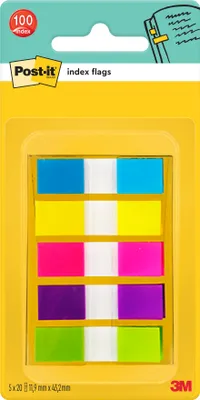 Immagine prodotto di Post-it® Index strisce adesive mini colori neon 11x43mm 1 dispenser 100 strisce adesive