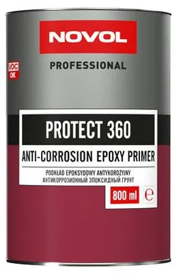 Zdjęcie produktu dla EPOKSYDOWY PODKŁAD ANTYKOROZYJNY CZARNY Novol PROTECT 360 1:1 1,6l KOMPLET