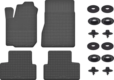 Produktbild von Gummimatten Mit Stoppern Für: Mercedes W176 (2012-2018) Schwarz Set