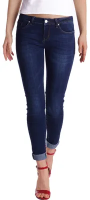 Obrázek produktu pro Dámské džíny Fraternel, model Skinny, úzký střih, vysoký pas, tmavě modrá barva, velikost XS