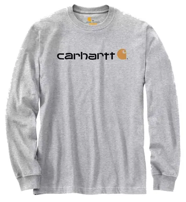 Produktbild von CARHARTT Bekleidung Carhartt Long-Sleeve Logo grau HEATHER GREY Größe