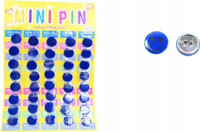 Produktbild von 40x Reflektor Anstecknadel Blau - Sicherheits Reflektoren Emoji Set für Kinder