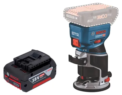 Image de Bosch GKF 18V-8 Professional Affleureuse sans fil 18 V 8,0 mm Brushless + 1x batterie 4,0 Ah - sans chargeur