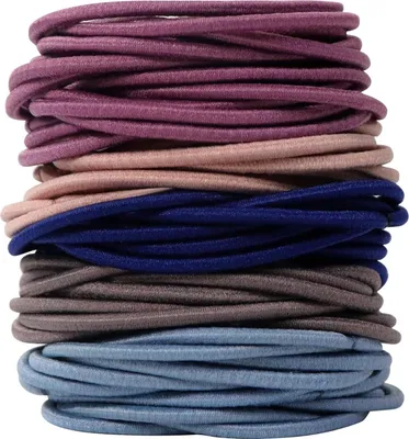 Immagine prodotto di 100 pezzi elastici per capelli donna 4,5 cm elastici per capelli uomo ragazza - 5 colori