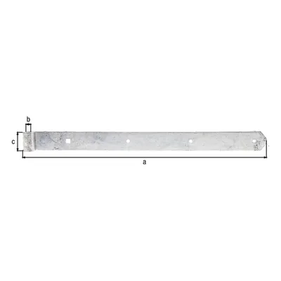 Produktbild von ALBERTS Ladenband, gerade, Abschluss abgerundet, feuerverz., LxB 500x40 mm, Rolle Ø13 mm