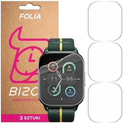 Produktbild von 3x Schutzfolie für den Bildschirm für Motorola Moto Watch Fit, Bizon Watch HydroFlex