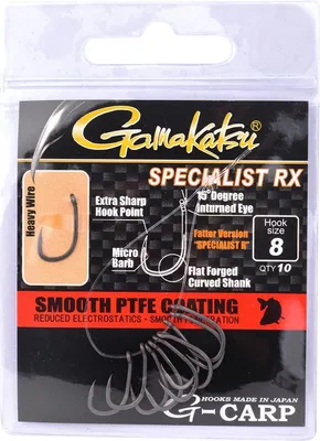 Produktbild von Gamakatsu Specialist Rx Haken - 10 Karpfenhaken, Größe:2