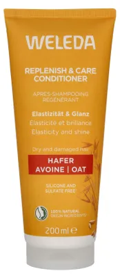 Produktbild von Weleda Oat Replenishing, Nicht-professionelle Haarspülung, beschädigtes Haar, trockenes Haar, 200 ml, Tube, CEDAR, Tonka-Bohne, Kokosnuss, Jojoba-Öl