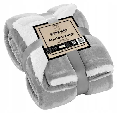 Produktbild von DOMAREX Flauschiger Sherpa-Decke 150x200 cm Grau