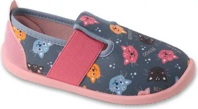 Produktbild von Hausschuhe Befado SOFTER 901X020 901Y020 barfuß grau mit Katzen