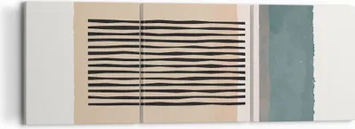 Produktbild von Bild auf Leinwand - Leinwandbild - 3 Teile - Abstraktion Grafik Linien - 120x40cm - Wand Bild - Wanddeko - Wandbilder - Leinwanddruck - Bilder - Wanddekoration - Leinwand bilder - CA120x40-5034
