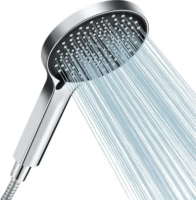 Produktbild von Wassersparender Duschkopf mit 3 Strahlarten und Schlauch
