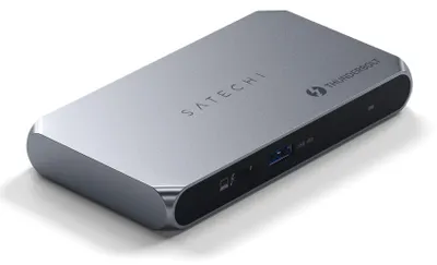 Zdjęcie produktu dla Satechi ST-HT4SHM-EU, Thunderbolt 4, Thunderbolt 4, USB 3.2 Gen 2 (3.1 Gen 2) Type-A, 40000 Mbit/s, 60 Hz, 3840 x 2160, 6144 x 3456, 7680 x 4320, Szary