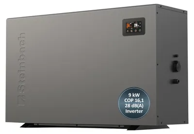 Produktbild von Steinbach Swimming Pool Inverter Wärmepumpe "Silent 9" (Modell 2026) für Pools bis 40.000 l, 9 kW Heizleistung