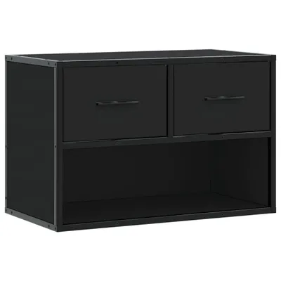 Produktbild von vidaXL TV-Schrank Schwarz 60x31x39,5 cm Holzwerkstoff und Metall