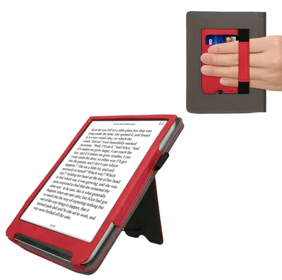 Produktbild von kwmobile Hülle kompatibel mit Pocketbook InkPad 4 / Color 3 / Color 2 / Vivlio InkPad 4 / InkPad Color 3 Hülle - Flip Case mit Handschlaufe -