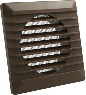 Produktbild von Marley Lüftungsgitter 140 x 140 mm, mit Fliegengitter, braun