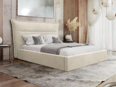 Obrázek produktu pro Manželská postel s úložným prostorem 160x200 BUNIA - špinavá bílá