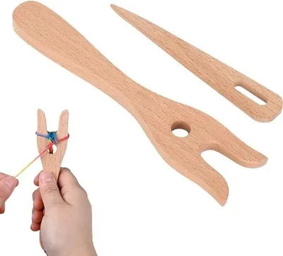 2 Stück Stricknadeln für Kinder, Holzstricknadeln und Webwerkzeuge, kreative DIY-Webwerkzeuge für Armbänder und Flechten