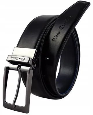 Image de Ceinture en cuir réversible homme Pierre Cardin - Noir/Bleu Marine 125cm