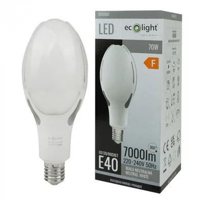 Obrázek produktu pro LED žárovka E40, IP20, 70W, 4000K, pro průmyslové pouliční osvětlení, velmi výkonná