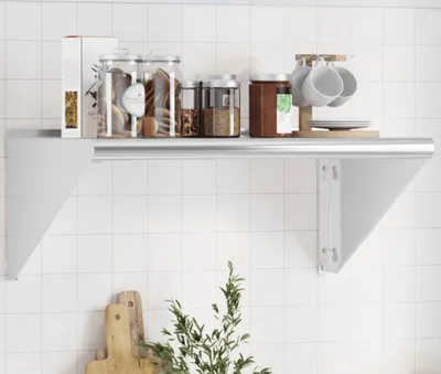 Produktbild von "im Angebot" Wandregal 75x45x31 cm Silbern Edelstahl - Wandregale CC2370