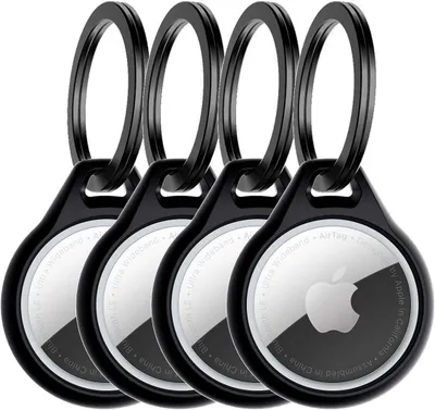 Immagine prodotto di ITSkins AirCover Custodia per Apple AirTag in TPU flessibile con portachiavi - Nero