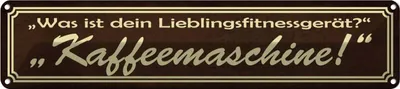 Obrázek produktu pro vianmo Kovová Nástěnná cedule 46x10 cm Lieblingsgerät Kaffemaschine