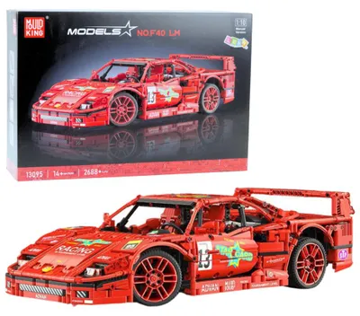 Zdjęcie produktu dla Klocki Konstrukcyjne Samochód Sportowy Wyścigowy Czerwony 1:10 2688 El.