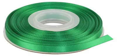 Satinband 6 mm x 22 m, smaragdgrün, doppelseitig glänzend