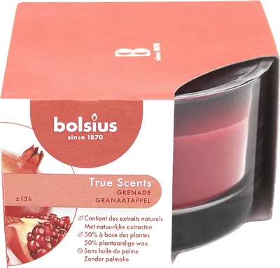Produktbild von Bolsius Duftglas flach Granatapfel