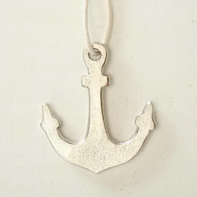 Produktbild von Deko ANKER Hänger Silber 11 cm Metall Maritime Deko Geschenk Anhänger Seefahrt