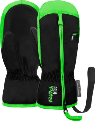 Produktbild von Reusch Skihandschuhe Ben Mitten mit extra langem Reißverschluss 7716 black / neon green 4