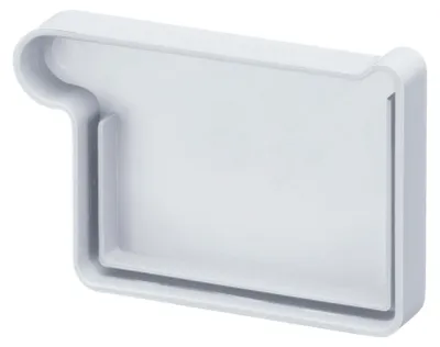 Produktbild von INEFA Dachrinnen Endstück Kastenrinne PVC NW68 / 68mm, links Weiß Dachrinnenzubehör, einfache Steckmontage, Germany