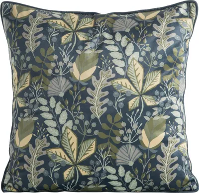 Produktbild von Dekorativer Kissenbezug Sofakissen VELVET 107 45x45 dunkelblau marinegrün