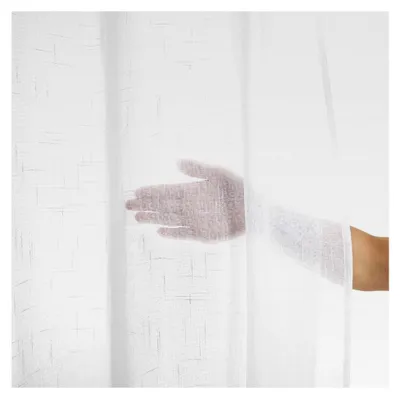 Produktbild von Voile Gardinen mit Kräuselband, 175x140cm, Weiß, 2er Set